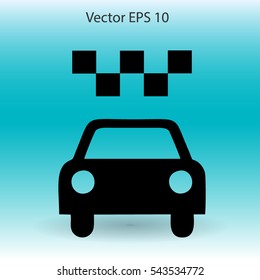 Flat taxi icon.