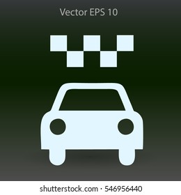 Flat taxi icon.