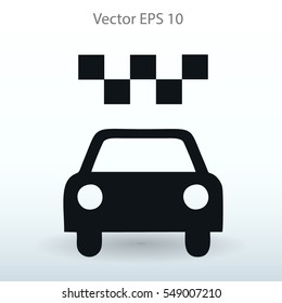 Flat taxi icon.