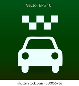 Flat taxi icon.