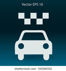 Flat taxi icon.
