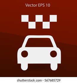 Flat taxi icon.