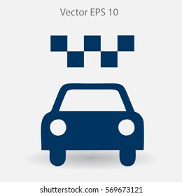 Flat taxi icon.