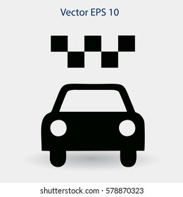 Flat taxi icon.