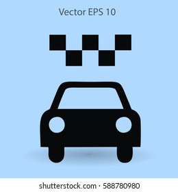 Flat taxi icon.
