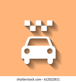 Flat taxi icon.