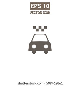 Flat taxi Vector Icon.  