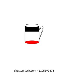 Flat Tea Cup Icon Vector