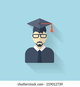 Flat teacher icon