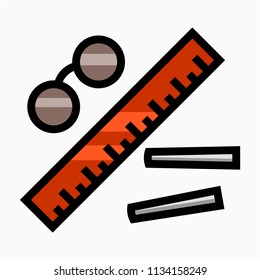 Flat teacher pixel perfect vector icon