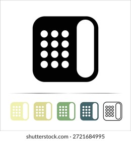 Concepto de conjunto de iconos de teléfono plano