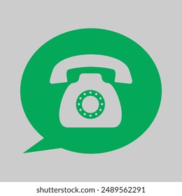 Flat telephone or mobile phone symbol 