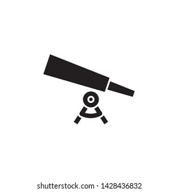 flat telescope icon symbol sign, logo template, vector, eps 10