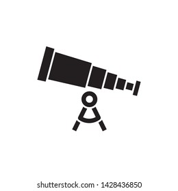 flat telescope icon symbol sign, logo template, vector, eps 10