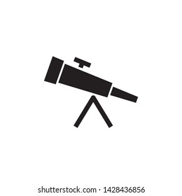 flat telescope icon symbol sign, logo template, vector, eps 10