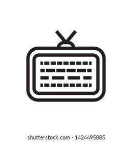 flat television icon symbol sign, vector, eps 10, logo template