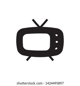 flat television icon symbol sign, vector, eps 10, logo template