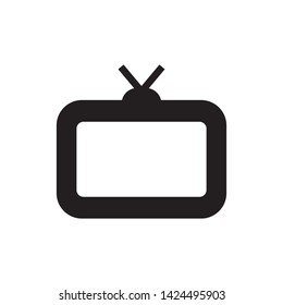flat television icon symbol sign, vector, eps 10, logo template