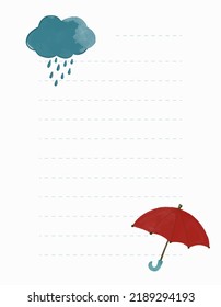 Flat template with template for notes autumn. Flat design style vector illustration. Modern mockup. Cute autumn design. Abstract business card template vector. Banner design. Web banner.