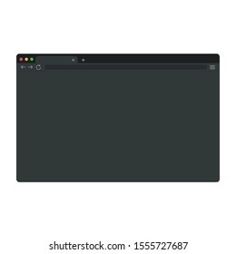 Flat template with window computer. Browser element. vector