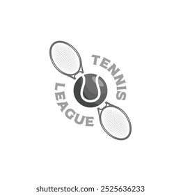 flat tennis league logo template with letter x vector design. tennis racket and ball elements illustration