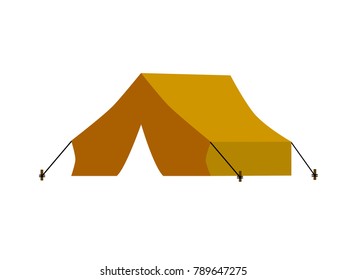
Flat tent icon (camping). Wild holiday in nature. 