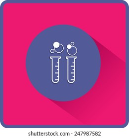flat test tube icon