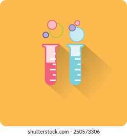 flat test tube icon
