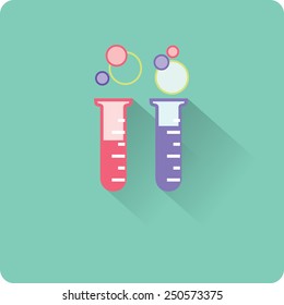 flat test tube icon