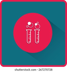 flat test tube icon