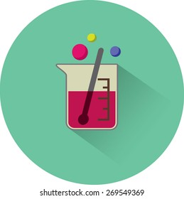 flat test tube icon