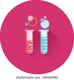 flat test tube icon