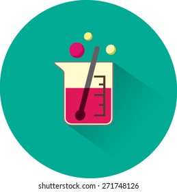 icono de tubo de prueba plana