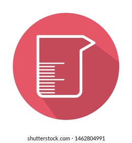 Flat test tube icon vector illustration on color background 