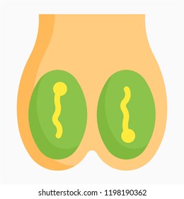 Flat testicle pixel perfect vector icon