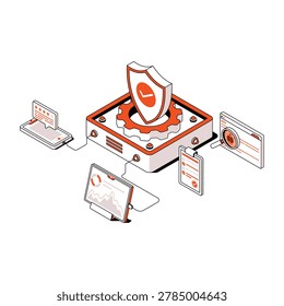 Flat testing platform with shield, checklist, and devices.