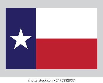 Flat of Texas state flag. Texas flag design. Texas wave flag. Lone Star Flag for Texas Independence Day design.