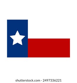 Flat of Texas. Texas us flag design isolated on white background. Texas us flag icon vector