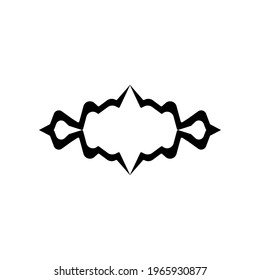 Flat text frame . Simple style company poster background symbol. Logo design element. T-shirt printing. Vector for sticker.