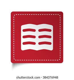 Flat Text icon on red sticker