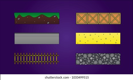 Flat textures for platformer game