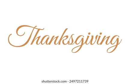 Flat thanksgiving celebration text illustration on white.