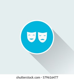 flat theatre sign icon
