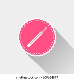 flat thermometer icon for medicine