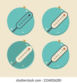 flat thermometer illustration for digital and print