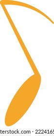 Flat Thin Music Note Vector Illustration