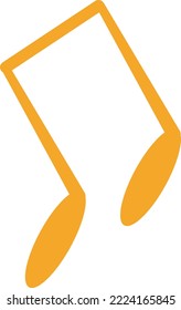 Flat Thin Music Note Vector Illustration