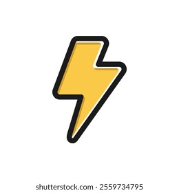 Flat Thunder and Bolt Lighting Flash symbol