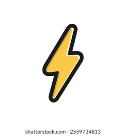 Flat Thunder and Bolt Lighting Flash symbol