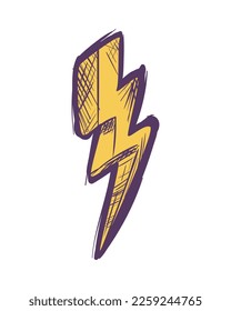 flat thunder design over white